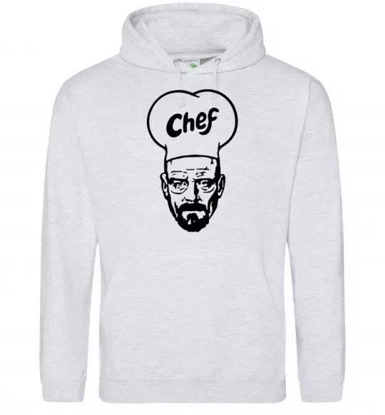 Жіноча толстовка (худі) Шеф Сірий меланж фото