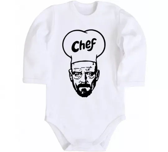 Детский боди Шеф Белый фото