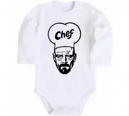 Детский боди Шеф Белый фото