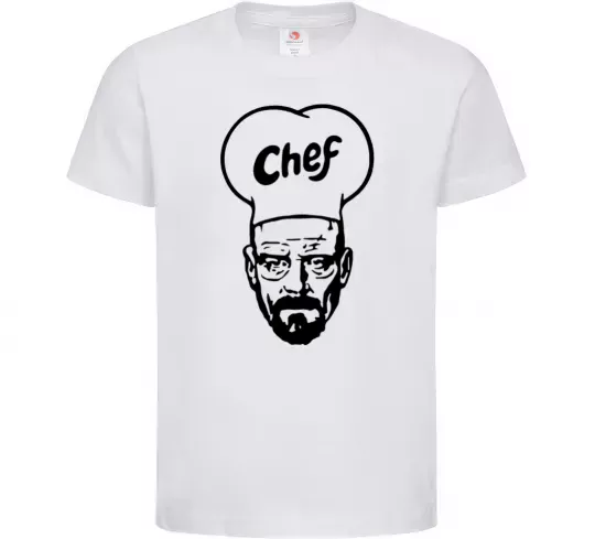 Дитяча футболка Шеф Білий фото