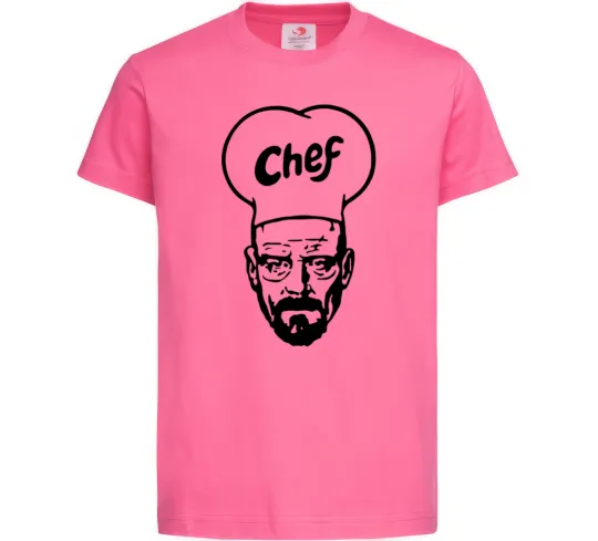 Дитяча футболка Шеф Яскраво-рожевий фото