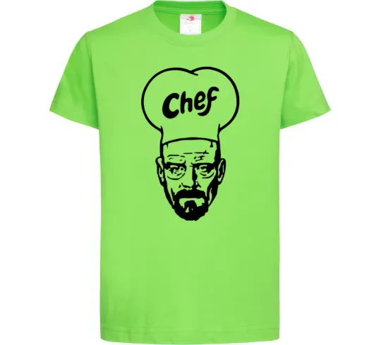 Дитяча футболка Шеф Лаймовий фото
