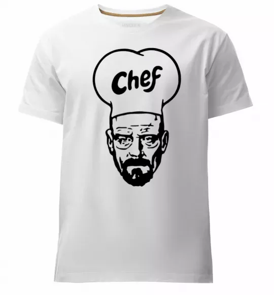 Мужская премиум футболка Шеф Белый фото