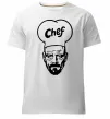 Мужская премиум футболка Шеф Белый фото