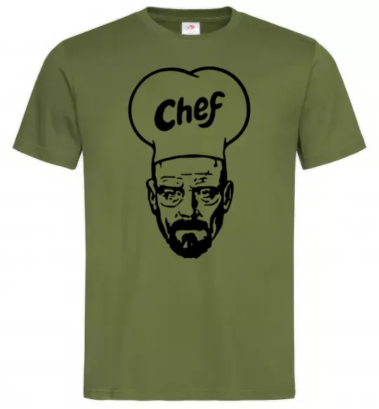Чоловіча футболка Шеф Оливковий фото