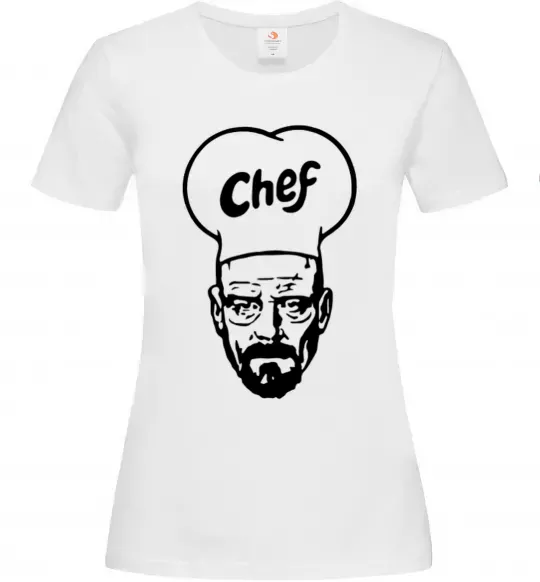 Жіноча футболка Шеф Білий фото