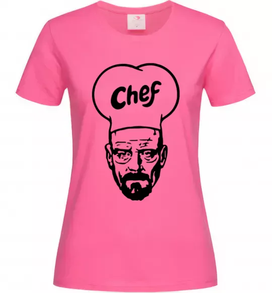 Жіноча футболка Шеф Яскраво-рожевий фото