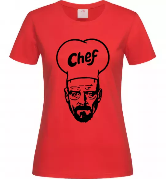 Жіноча футболка Шеф Червоний фото