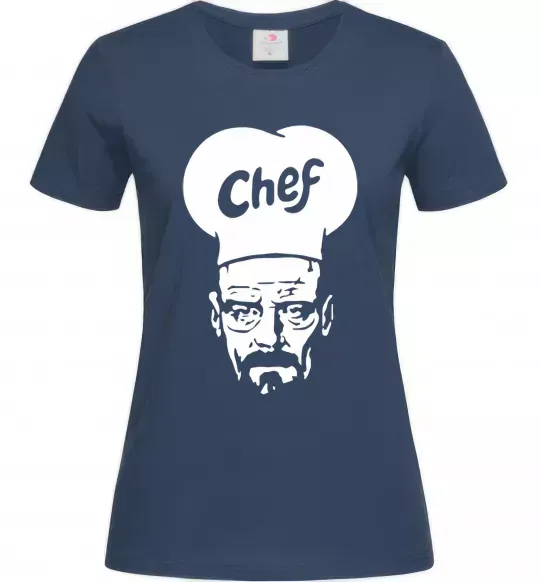 Жіноча футболка Шеф Темно-синій фото