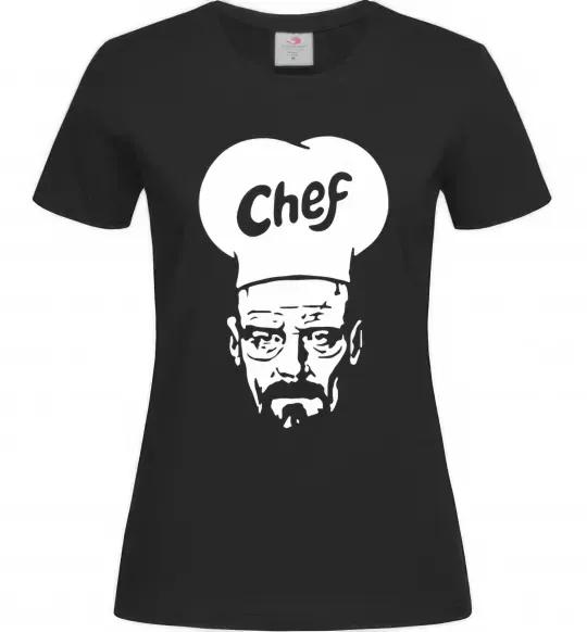 Жіноча футболка Шеф Чорний фото