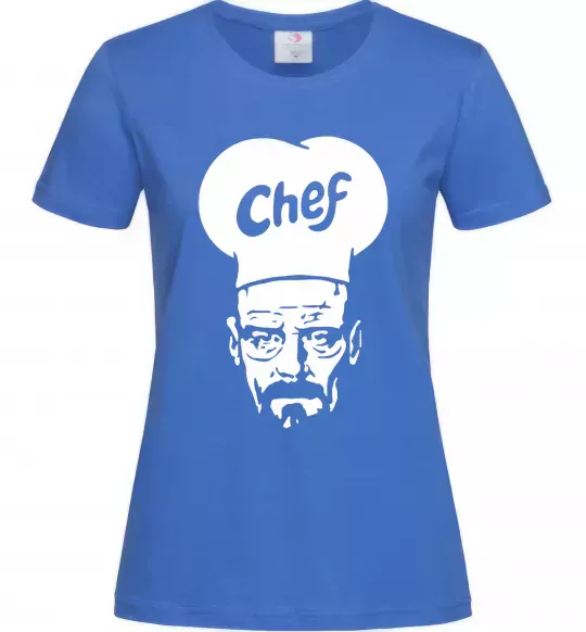 Жіноча футболка Шеф Яскраво-синій фото