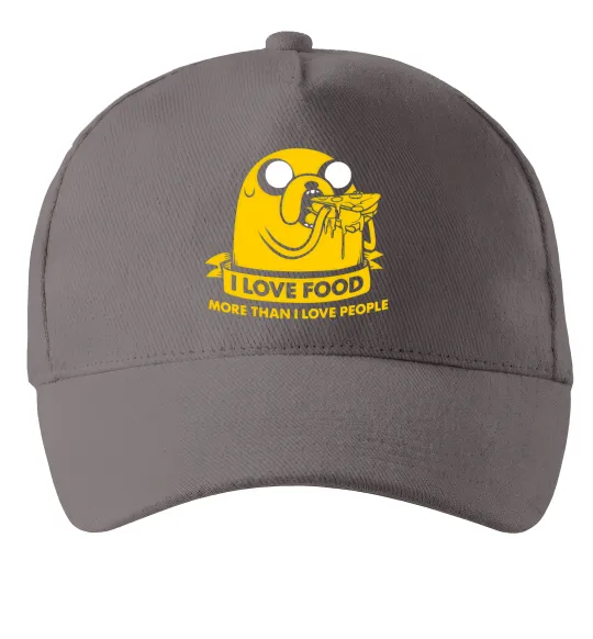 Кепка I love food Сірий фото