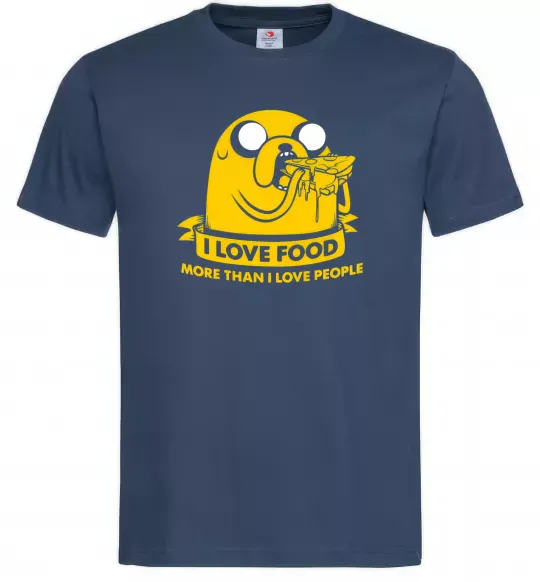 Чоловіча футболка I love food Темно-синій фото