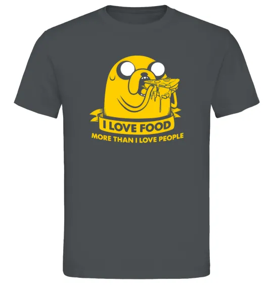 Чоловіча футболка I love food Графіт фото
