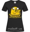 Женская футболка I love food Черный фото