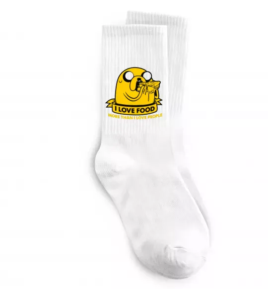 Носки I love food Белый фото