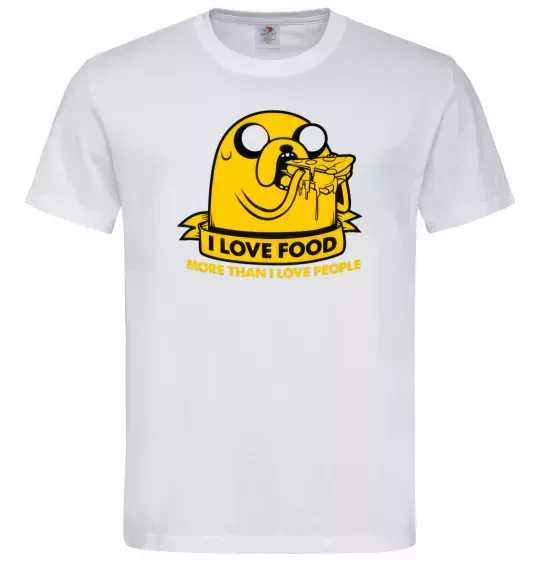 Чоловіча футболка I love food Білий фото