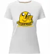Жіноча преміум футболка I love food Білий фото