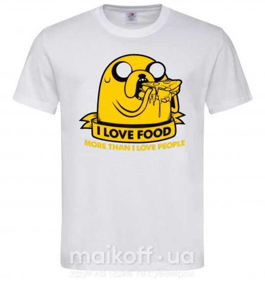 Чоловіча футболка I love food Білий фото