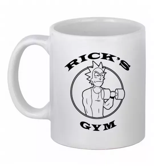Чашка керамічна Gym rick Білий фото
