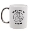 Чашка з кольоровою ручкою Gym rick Срібло фото