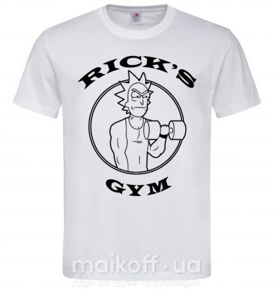 Чоловіча футболка Gym rick Білий фото