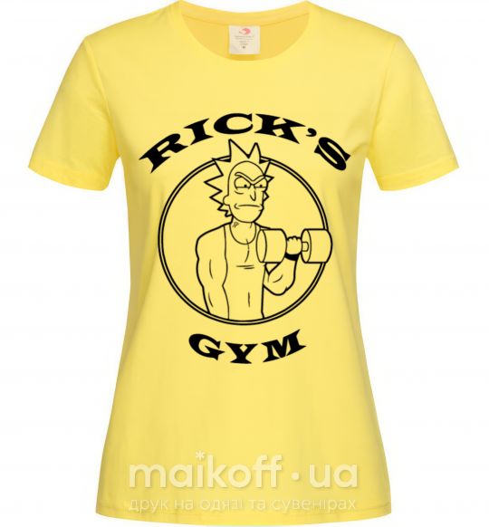 Женская футболка Gym rick Лимонный фото