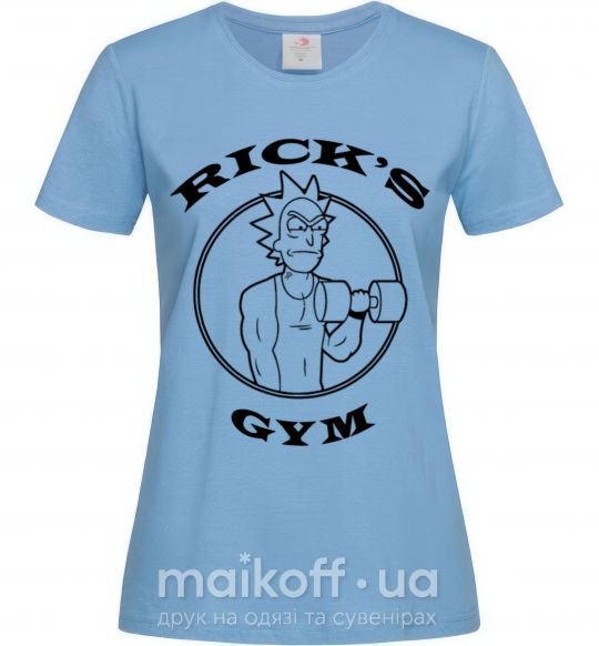 Женская футболка Gym rick Голубой фото