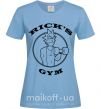 Жіноча футболка Gym rick Блакитний фото
