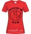 Женская футболка Gym rick Красный фото