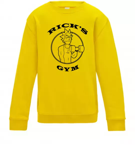 Детский Свитшот Gym rick Солнечно желтый фото