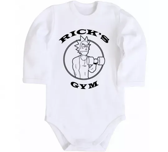 Дитячий бодік Gym rick Білий фото