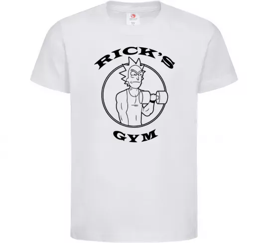 Дитяча футболка Gym rick Білий фото