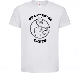 Детская футболка Gym rick Белый фото