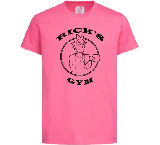 Дитяча футболка Gym rick Яскраво-рожевий фото