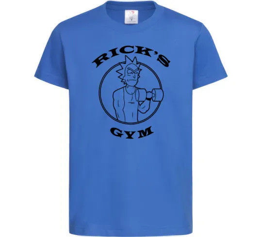 Дитяча футболка Gym rick Яскраво-синій фото