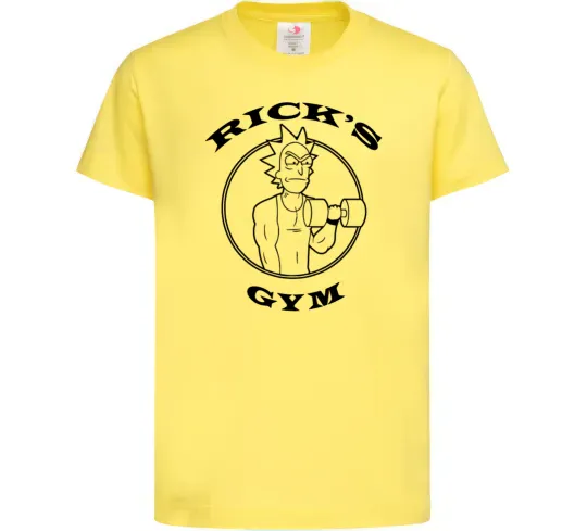 Дитяча футболка Gym rick Лимонний фото
