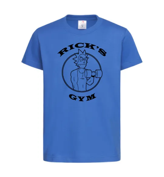 Дитяча футболка Gym rick Яскраво-синій фото