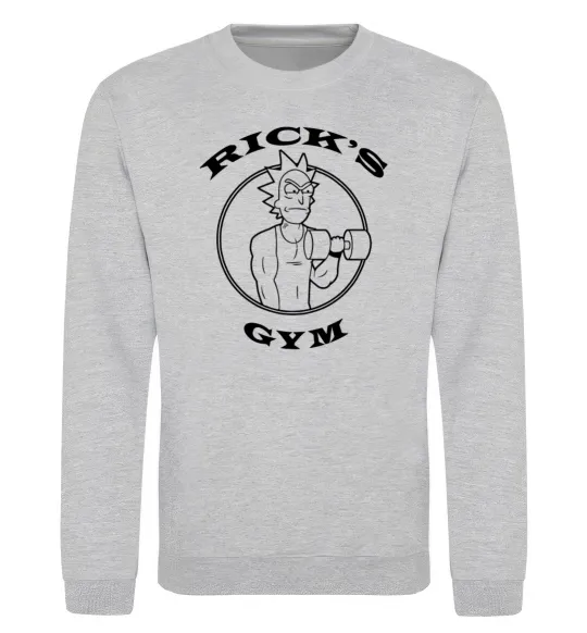 Світшот Gym rick Сірий меланж фото