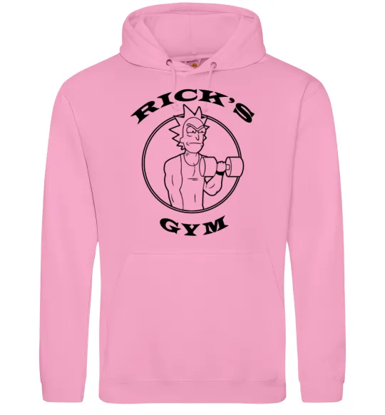 Мужская толстовка (худи) Gym rick Розовый фото