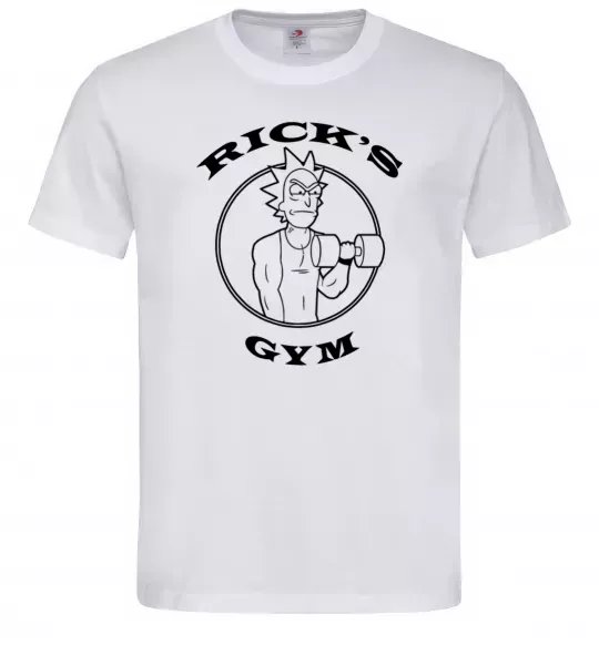 Мужская футболка Gym rick Белый фото