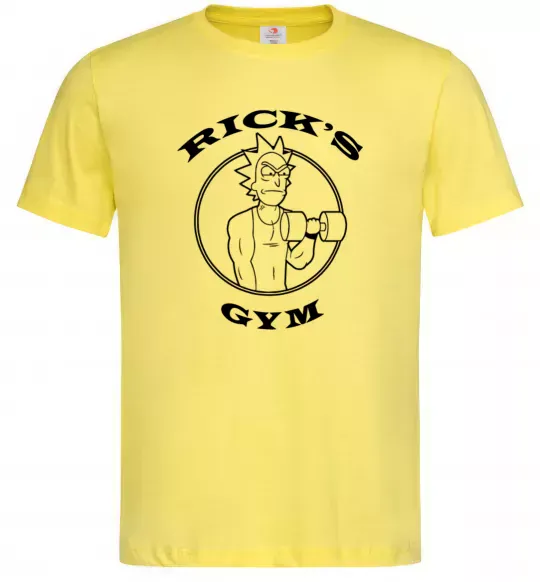 Мужская футболка Gym rick Лимонный фото