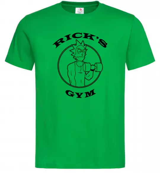 Мужская футболка Gym rick Зеленый фото