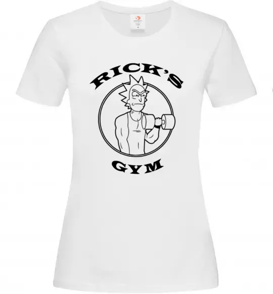 Жіноча футболка Gym rick Білий фото