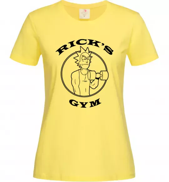 Жіноча футболка Gym rick Лимонний фото