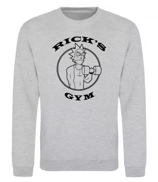 Свитшот Gym rick Серый меланж фото