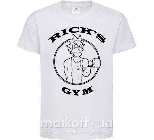Дитяча футболка Gym rick Білий фото
