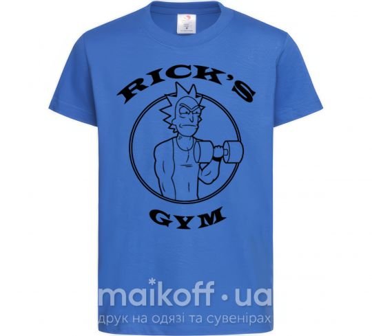 Дитяча футболка Gym rick Яскраво-синій фото