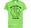 Детская футболка Gym rick Лаймовый фото
