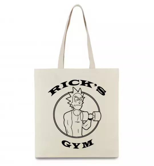 Эко-сумка Gym rick Бежевый фото